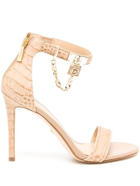 michael kors hamilton sandal tangerine|michael kors crocodile sandals.